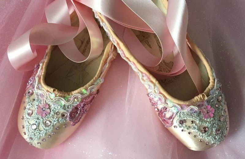 decorated pointe shoes from disney